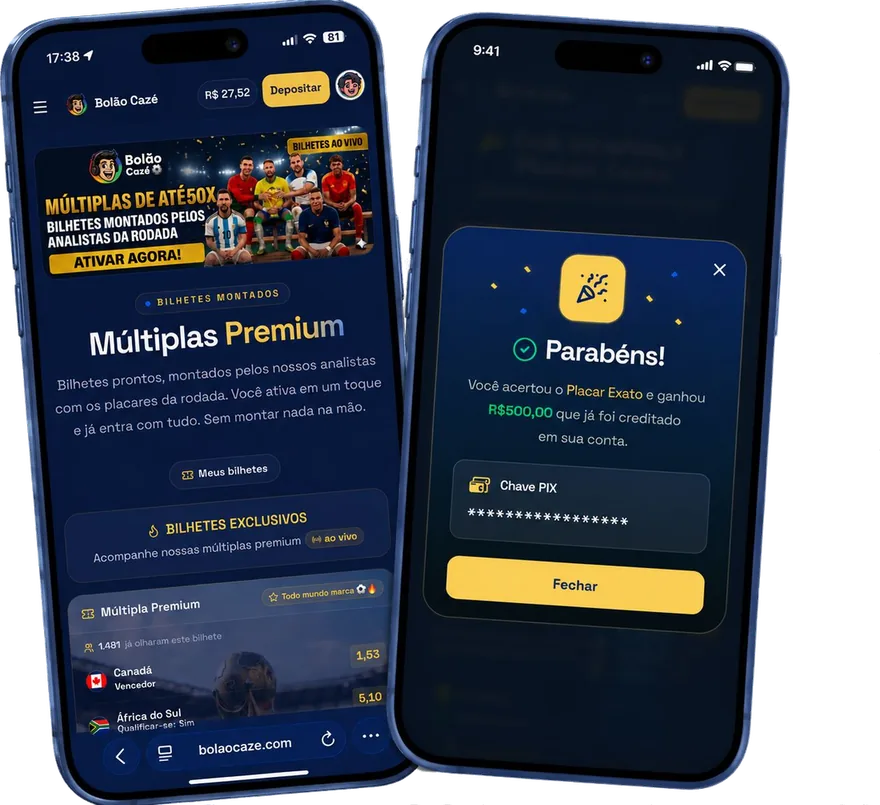 App Bolão Cazé no iPhone